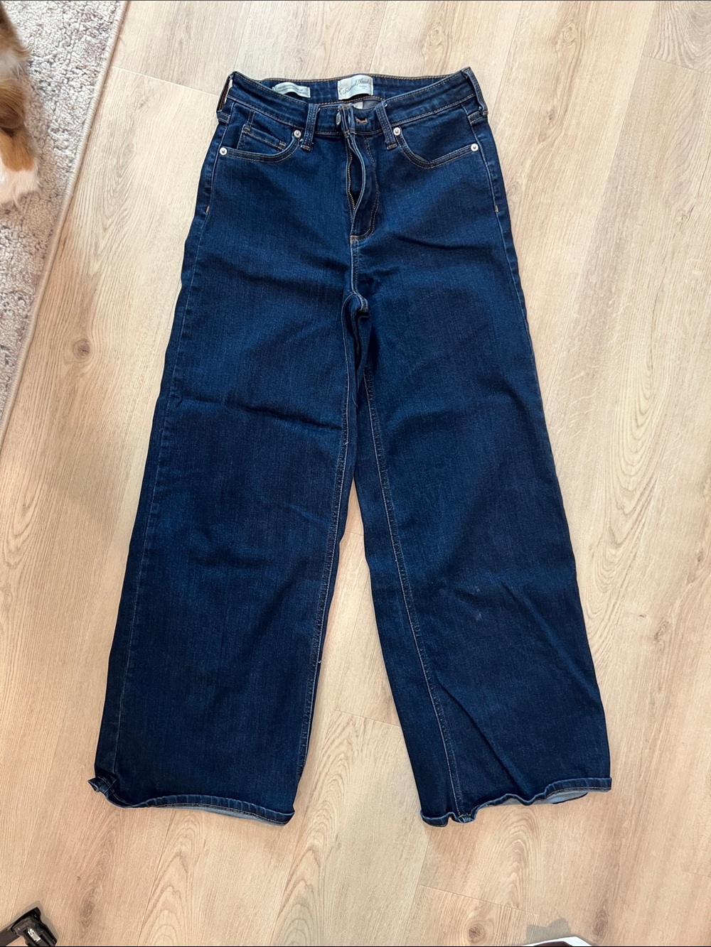 Universal Thread Wide-Leg High Rise Jeans - Dark Blue Denim